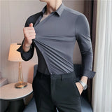 Plus Size 4XL-M High Elasticity Seamless Shirts Men