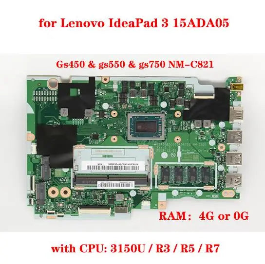 NM-C821 motherboard for Lenovo IdeaPad 3 15ADA05 laptop