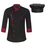 Men Chef Shirt Long Sleeve Cosplay Jacket Kitchen