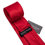 Barry.Wang Silk Mens Tie Hanky Cufflinks Clip Brooch