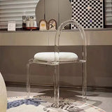 Crystal Makeup Chair Acrylic Furniture Casual Design Backrest