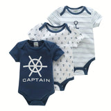 3PCS Infant Baby Cute Graphic One-piece Clothes For