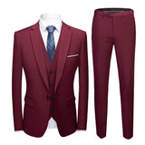 3 Piece Blazer+Vest+Pants Set Blazer Jacket Vest Trousers