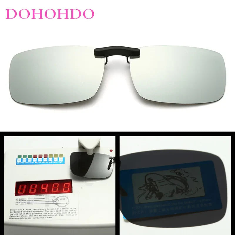 DOHOHDO 2023 New Rimless Polarized Clip On Sunglasses