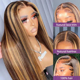 13x6 Highlight Ombre Straight Lace Front Human Hair