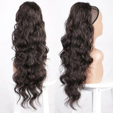 Vigorous Synthetic Long Body Wavy Drawstring Ponytail for