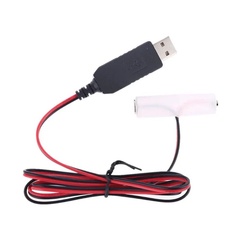 LR6 AA Battery USB Power Supply Cable for