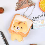 1pc Japanese Popular Cute Keyring Cute Yellow Bread