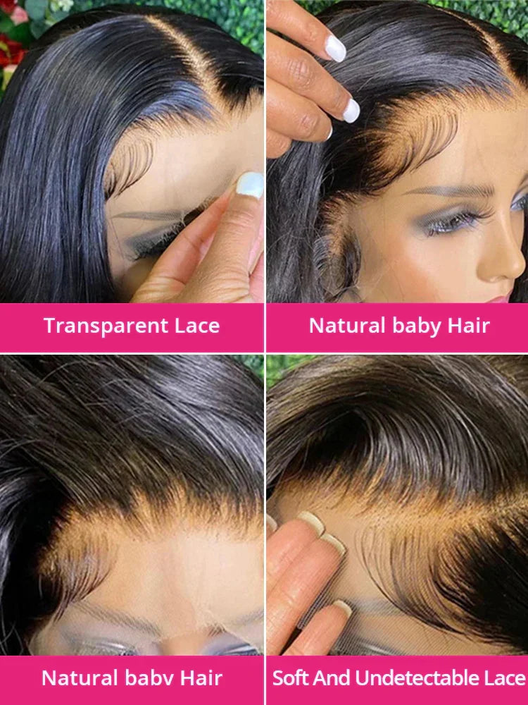 Transparent 13x4 13x6 HD Straight Lace Front Human
