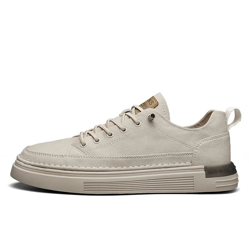 Elastic Shoes for Men Trend Casual Brand Leather