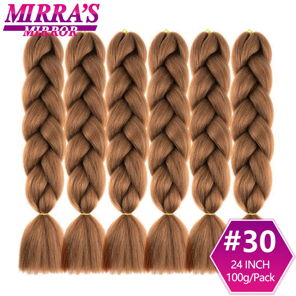 6 Bundle Braiding Hair 24 Inch Synthetic Jumbo