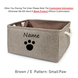 Basket Toys Dog Paw Personalized Pet Toy Storage