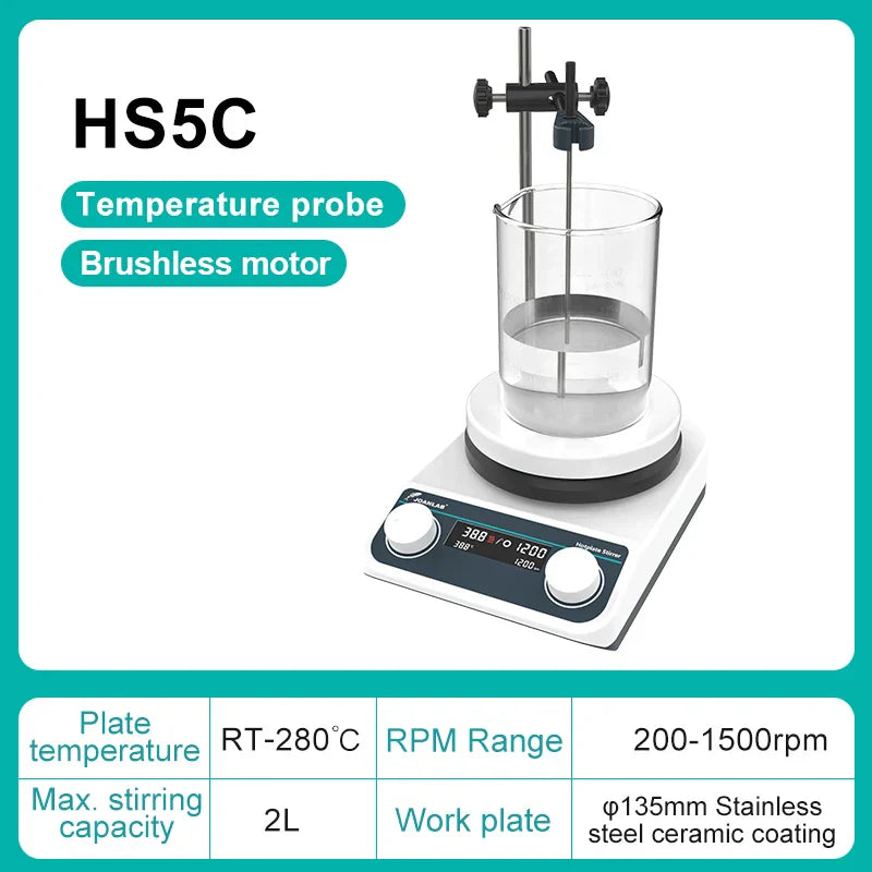 JOANLAB Heating Magnetic Stirrer Digital Display Thermostatic Magnetic