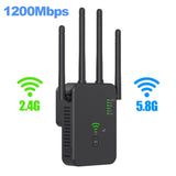 1200Mbps Wireless WiFi Repeater Wifi Signal Booster Dual-Band