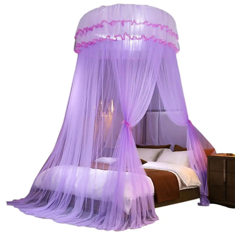 Breathable Hanging Mosquito Net Top Hook Lace Bed