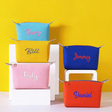 Professional Custom Embroidery PU Makeup Bag Portable Waterproof