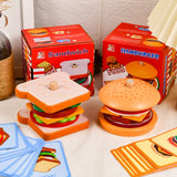 Montessori Toy For Kids,Wooden Hamburger Sandwich French Fries