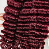 Burgundy Human Hair Extension Deep Curly Virgin Human