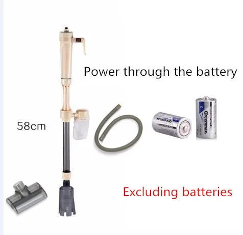 Electric Aquarium Automatic Siphon Fish Tank Gravel Cleaner
