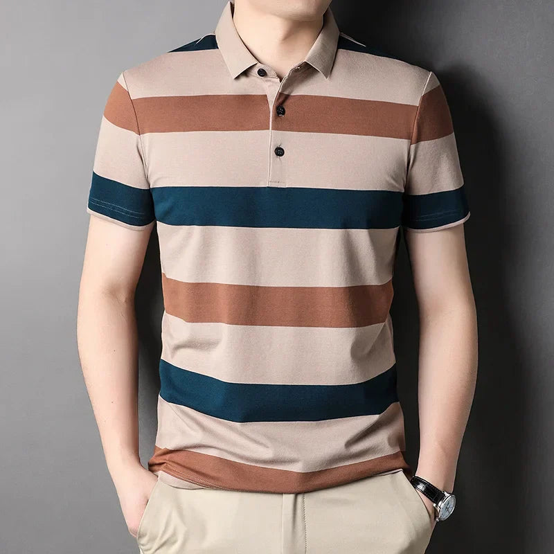 Summer Men's Polo Shirts With Short Sleeve Business