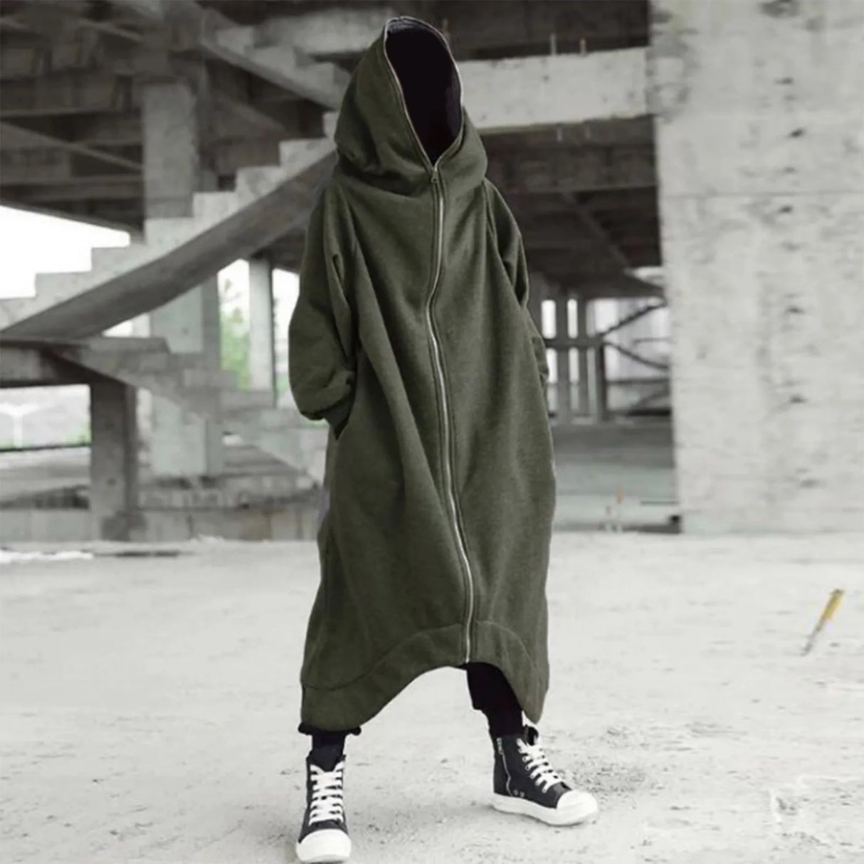 Winter Men Women Hooded Coats Gothic Long Sleeve