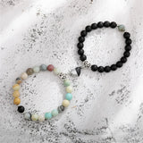 Hot Sale 2Pcs/Set Natural Stone Beads Bracelet For