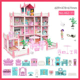 3D DIY Dream Princess Castle Villa Assembly Doll