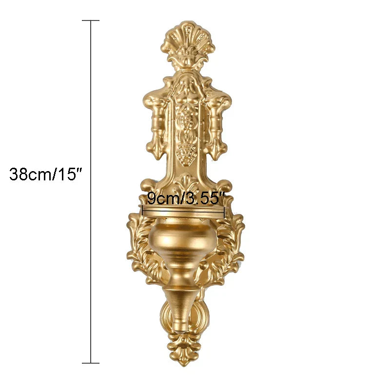 Gold Mounted Wall Candle Holder Tealight Hanging Wall