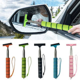 Car Rearview Mirror Wiper Stainless Steel Telescopic Retractable