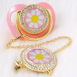 Gold Pacifier Baby Pacifier Clip Personalized BPA Free