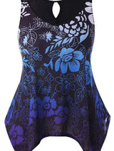 Womens Hollow Out Floral Tanks and Camis Cotton
