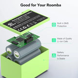 Melasta 14.4V 2900mAh Battery for iRobot Roomba e