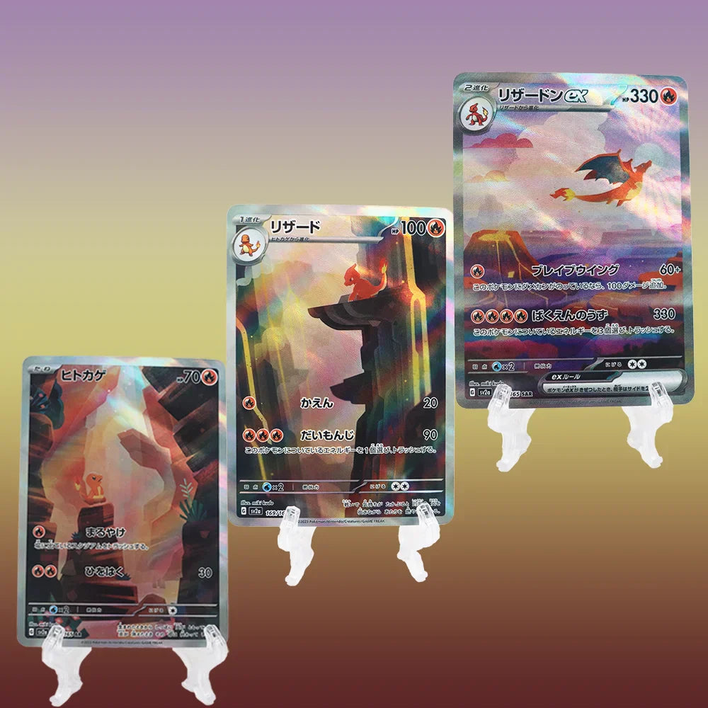 9PCS Pokémon Card Collection with Charizard & More