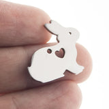 10pcs I Love My Cat Dog Animals Stainless