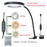 72LED 10X NEW Illuminated Magnifier USB 3 Colors