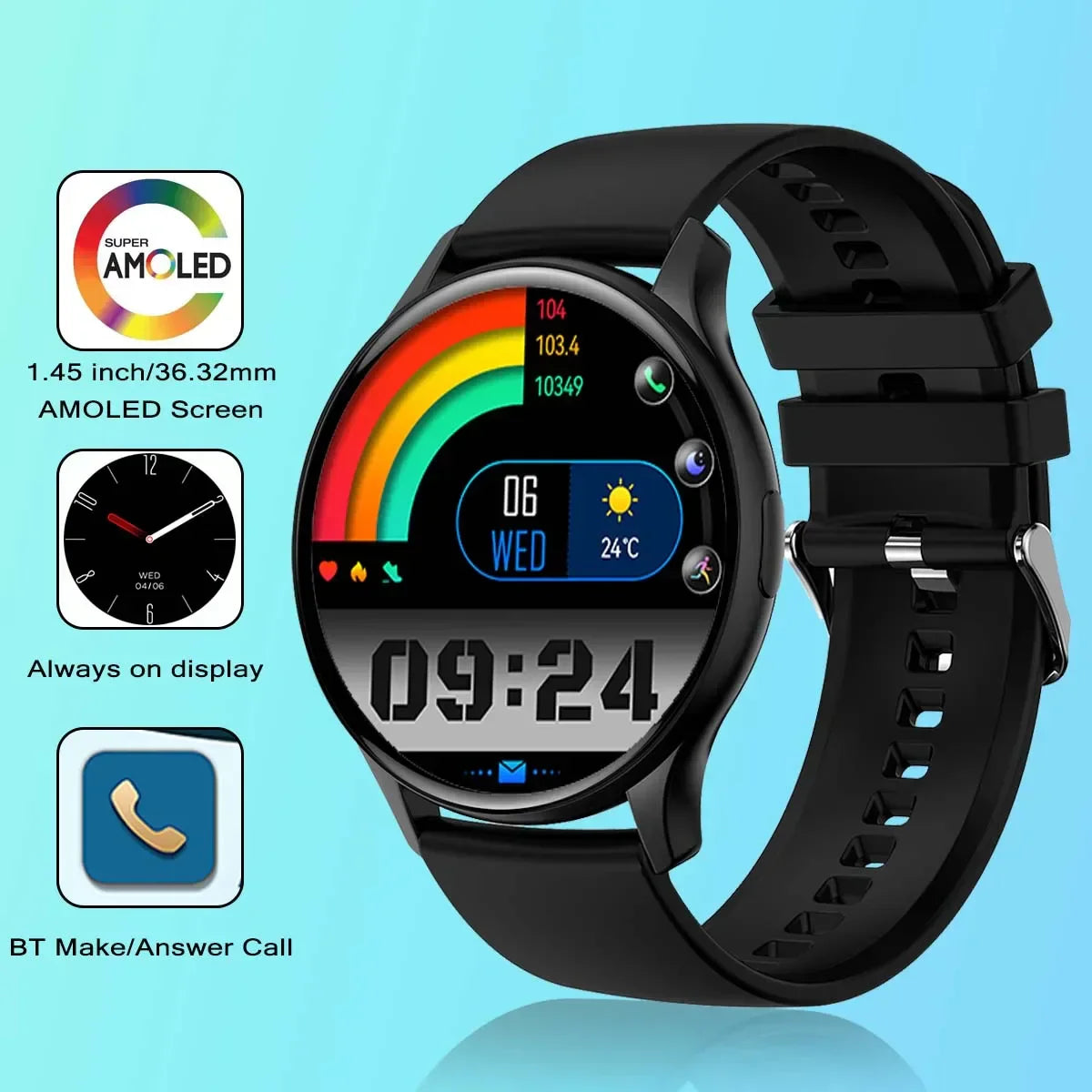 2024 new Men Smart Watch HK89 1.43 AMOLED