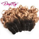 6+1/Lot Brazilian Hair Weaving With Closure Ombre Bouncy