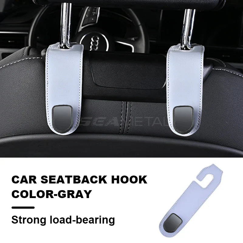 BLALION Car Seat Hook Hanger Hook Flip Leather