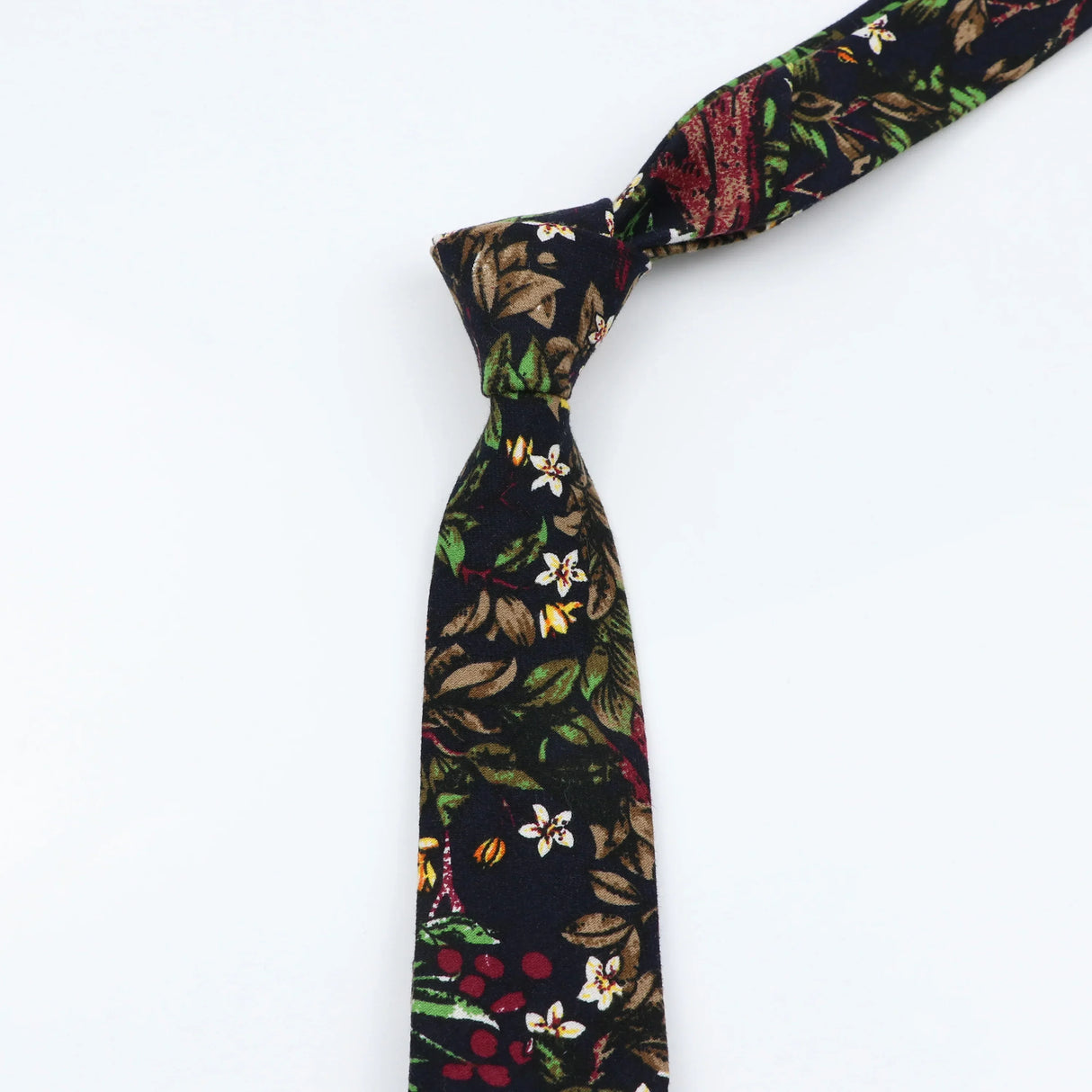 Mens Ties 6cm Classic Cotton Handmade Skinny Neck