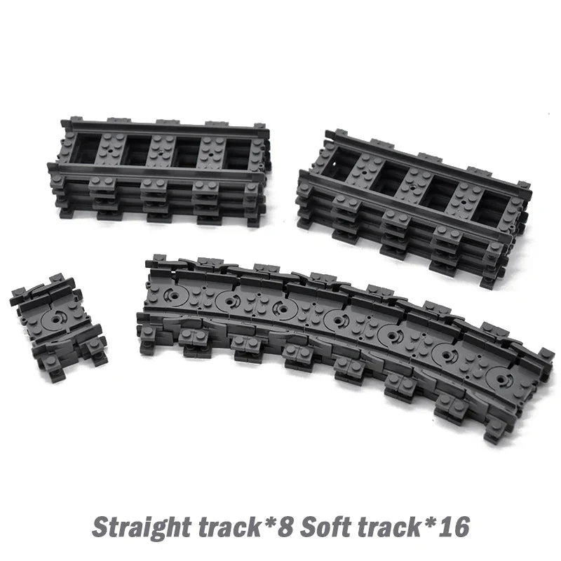 MOC Railway Track Train Tracks Straight Curved Soft