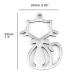 10pcs I Love My Cat Dog Animals Stainless