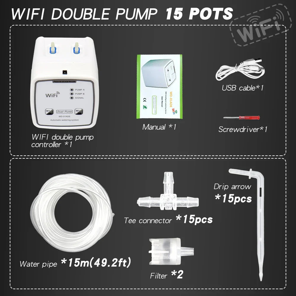 WIFI Intelligent Watering Device Double Pump Timed Automatic
