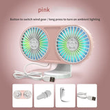 Car Fan New Dualhead USB Electric Fan Multifunction