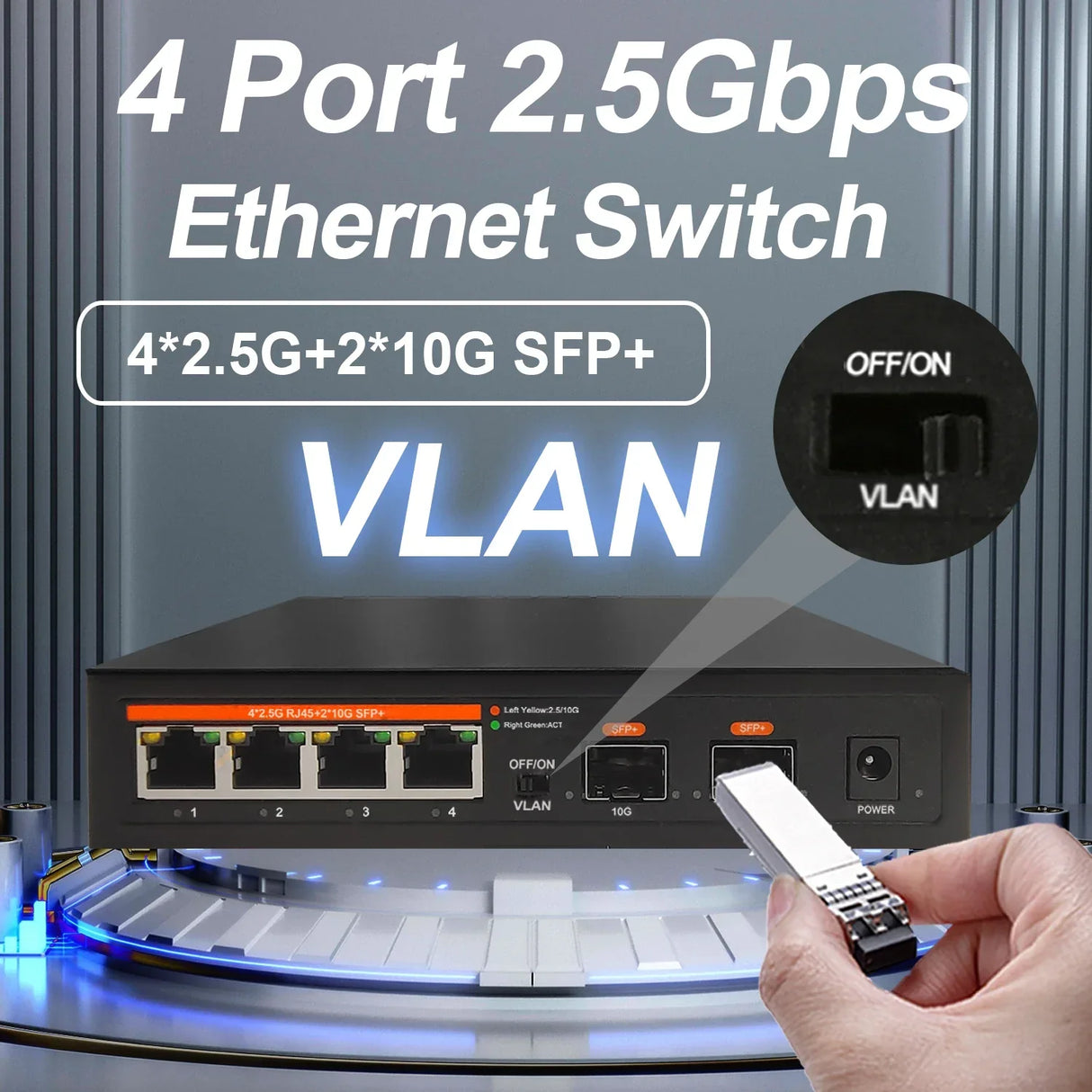 2.5G Network Ethernet Switch Unmanaged LAN Hub VLAN