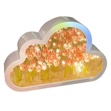 Clouds Tulip Lamps LED Night Light Mirror Table