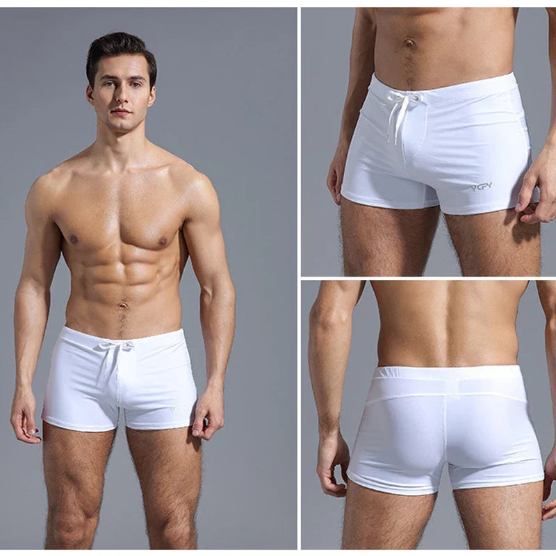 WY22 sexy soild color board tight men swimwear