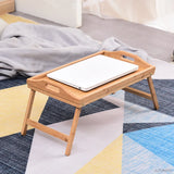 Portable Natural Bamboo Bed Tray Breakfast Laptop Desk