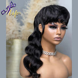 Mullet Wig Highlight Full Machine Made Wig With