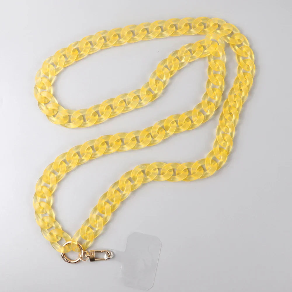 FishSheep 12 Colors Frosted Acrylic Chain Crossbody Phone