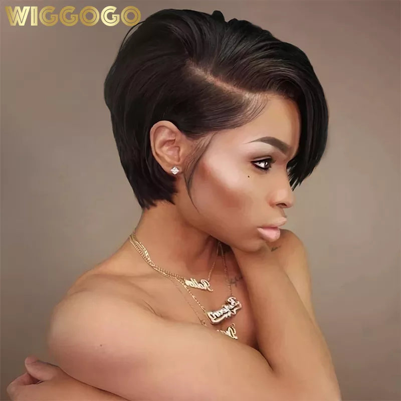 Wiggogo Pixie Cut Wig Human Hair Short Bob